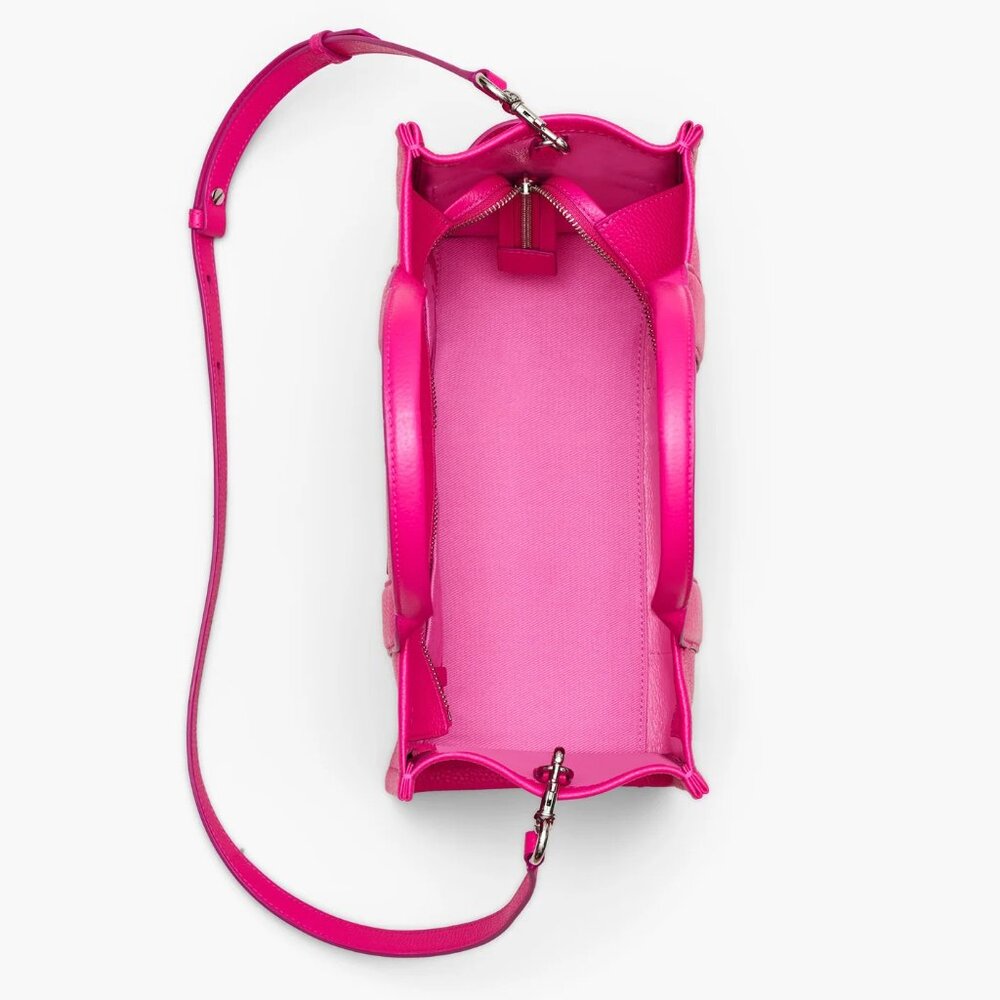 MARC JACOBS The Leather Medium Tote Bag – Hot Pink - Picture 3 of 9